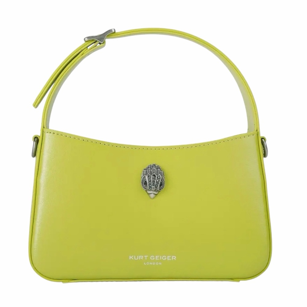 Kurt Geiger Lime Green Leather Shoulder Bag